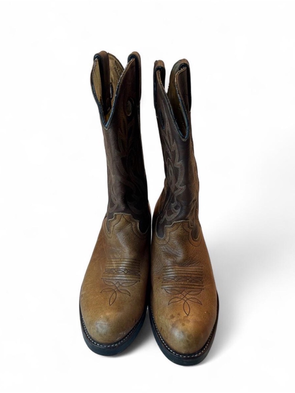 Durango Two-Tone Brown Leather Western Boots